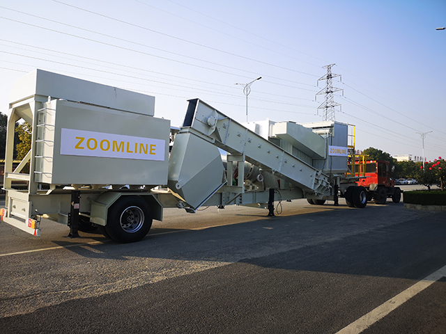 one-trailer Continuous asphalt mixing plant